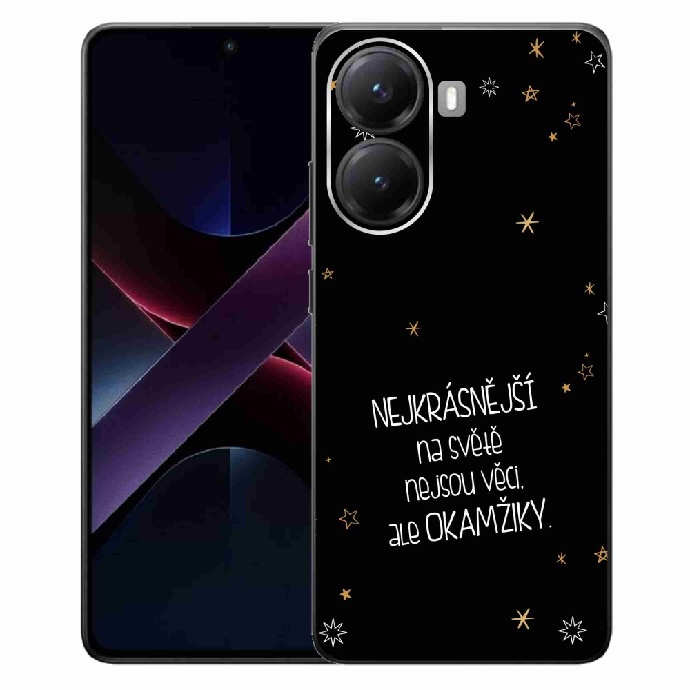 Gelový kryt mmCase na Xiaomi Poco X7 Pro 5G - citát 4 černé pozadí