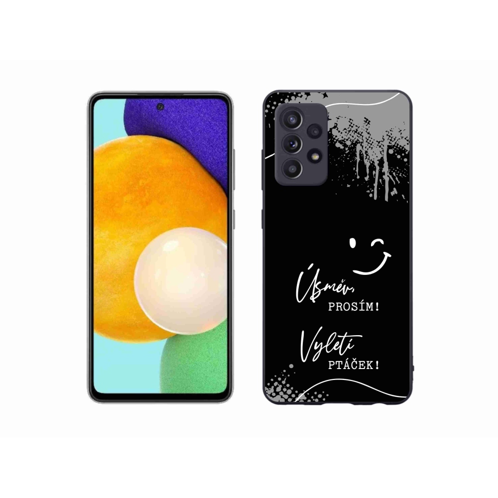 Gelový kryt mmCase na Samsung Galaxy A52/A52 5G - vtipný text 4 černé pozadí