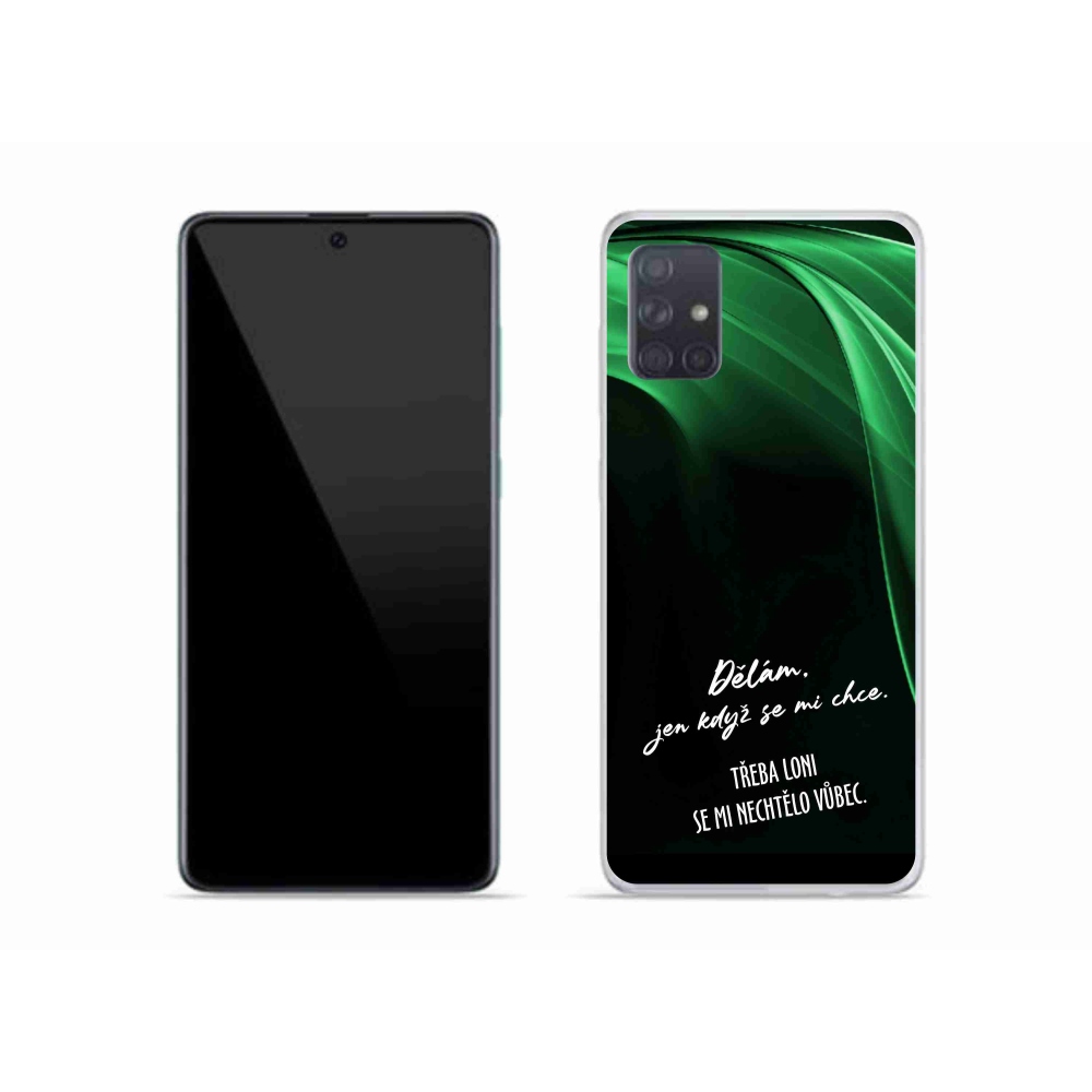 Gelový kryt mmCase na Samsung Galaxy A51 - vtipný text 12 černé pozadí