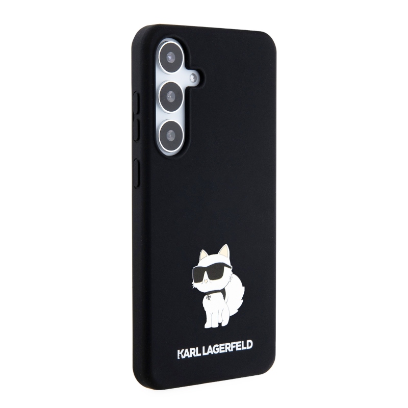 Karl Lagerfeld Liquid Silicone Choupette NFT Zadní Kryt pro Samsung Galaxy S24+ Black