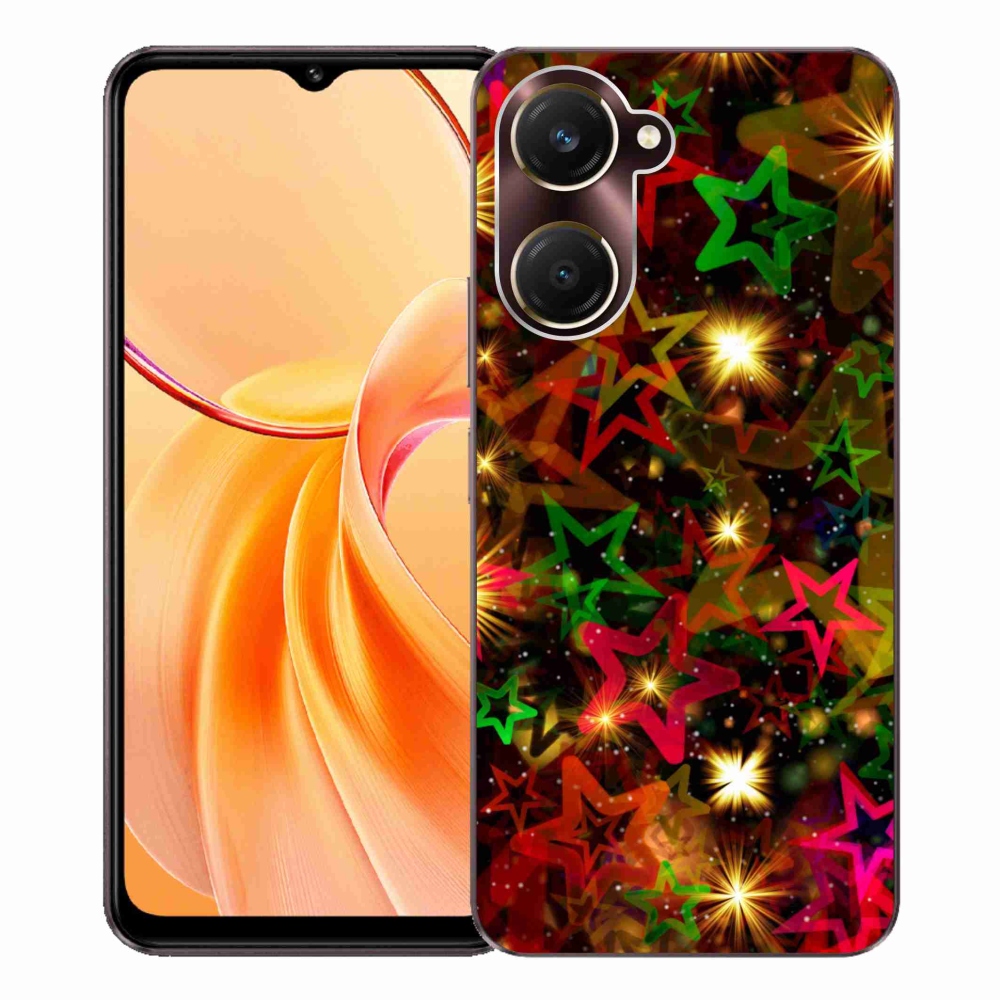 Gelový kryt mmCase na Vivo Y28s 5G - barevné hvězdičky
