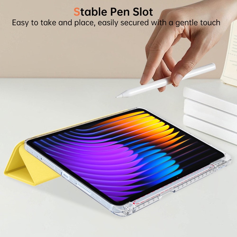 Origami chytré polohovací pouzdro na tablet Xiaomi Pad 7/7 Pro - žluté