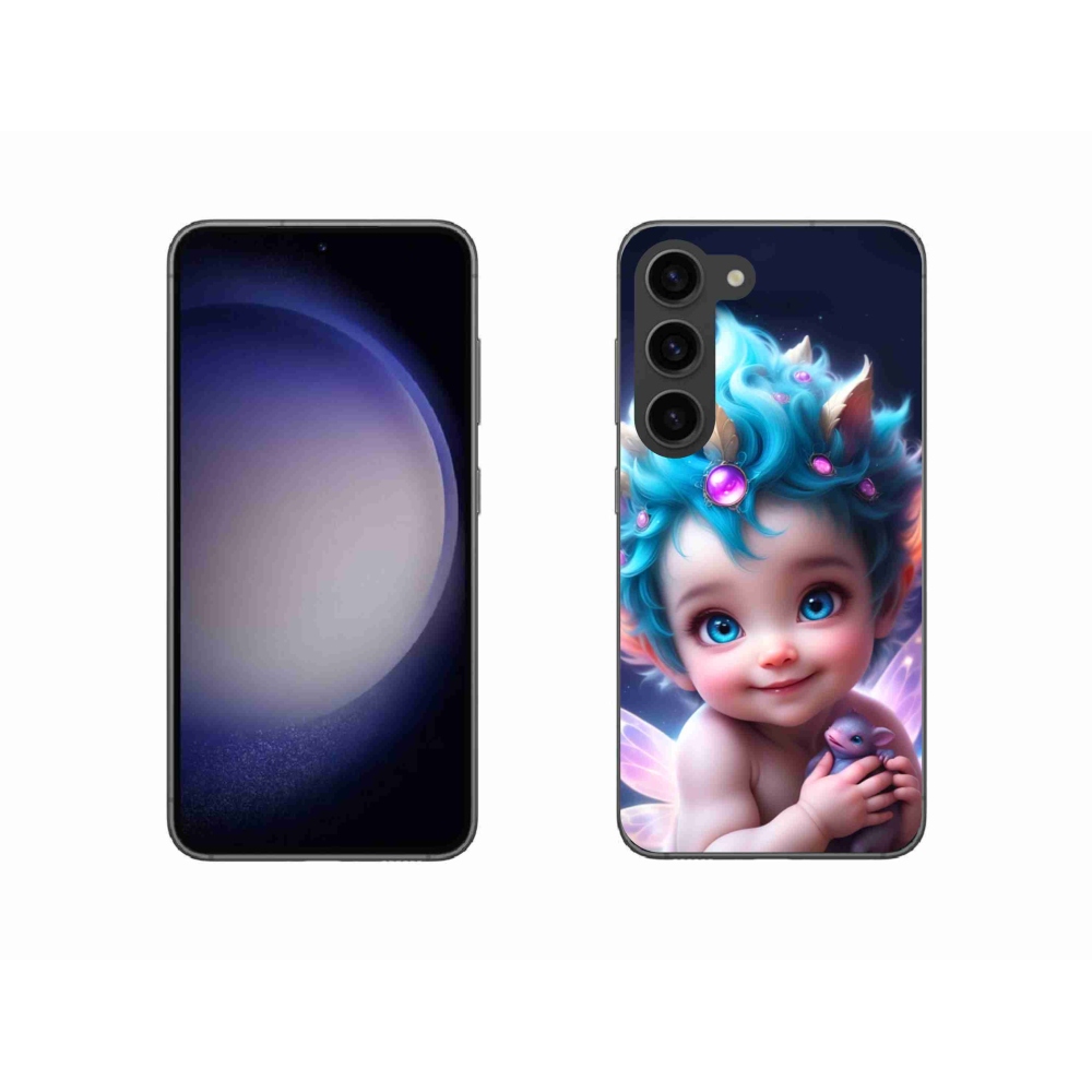 Gelový kryt mmCase na Samsung Galaxy S23 5G - dítě s motýlími křídly
