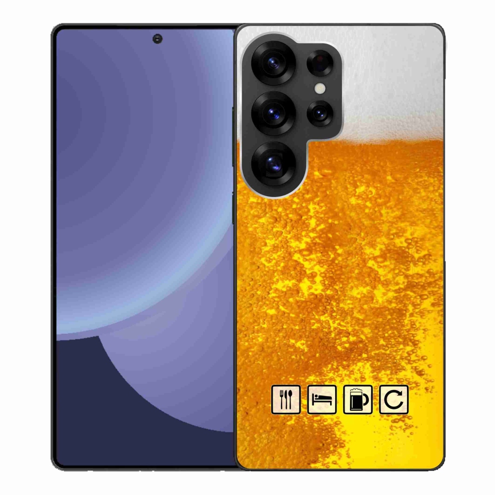 Gelový kryt mmCase na Samsung Galaxy S25 Ultra - pivní motiv 3