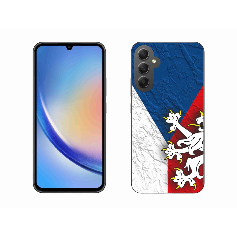 Gelový kryt mmCase na Samsung Galaxy A34 5G - česká vlajka 1