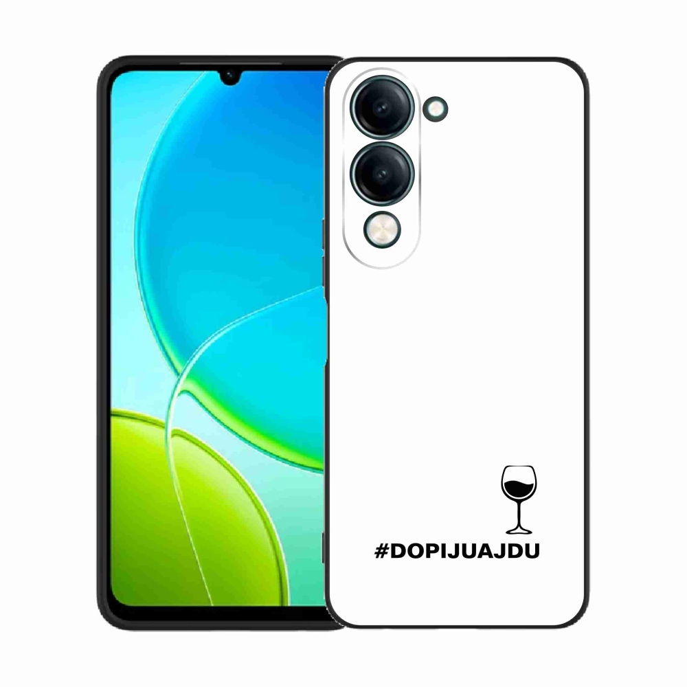Gelový kryt mmCase na Vivo Y29s 5G - vinný motiv bílé pozadí
