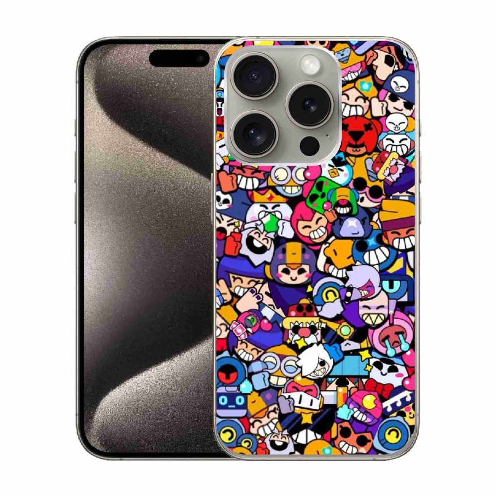 Gelový kryt mmCase na iPhone 15 Pro - brawl stars 2