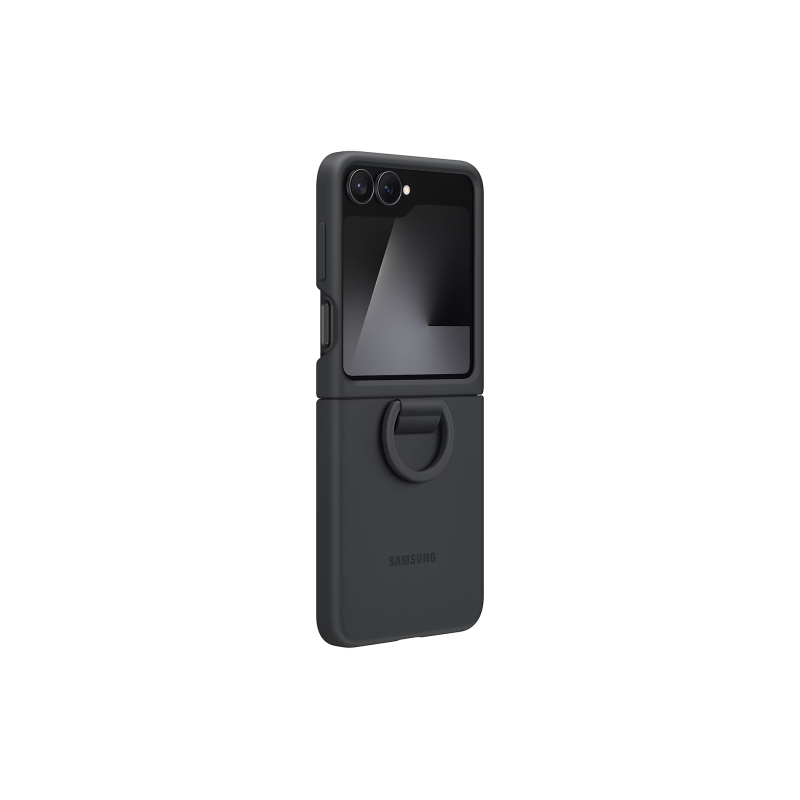 EF-PF741TBE Samsung Silikonový Kryt s Kroužkem pro Galaxy Z Flip 7 FE Black