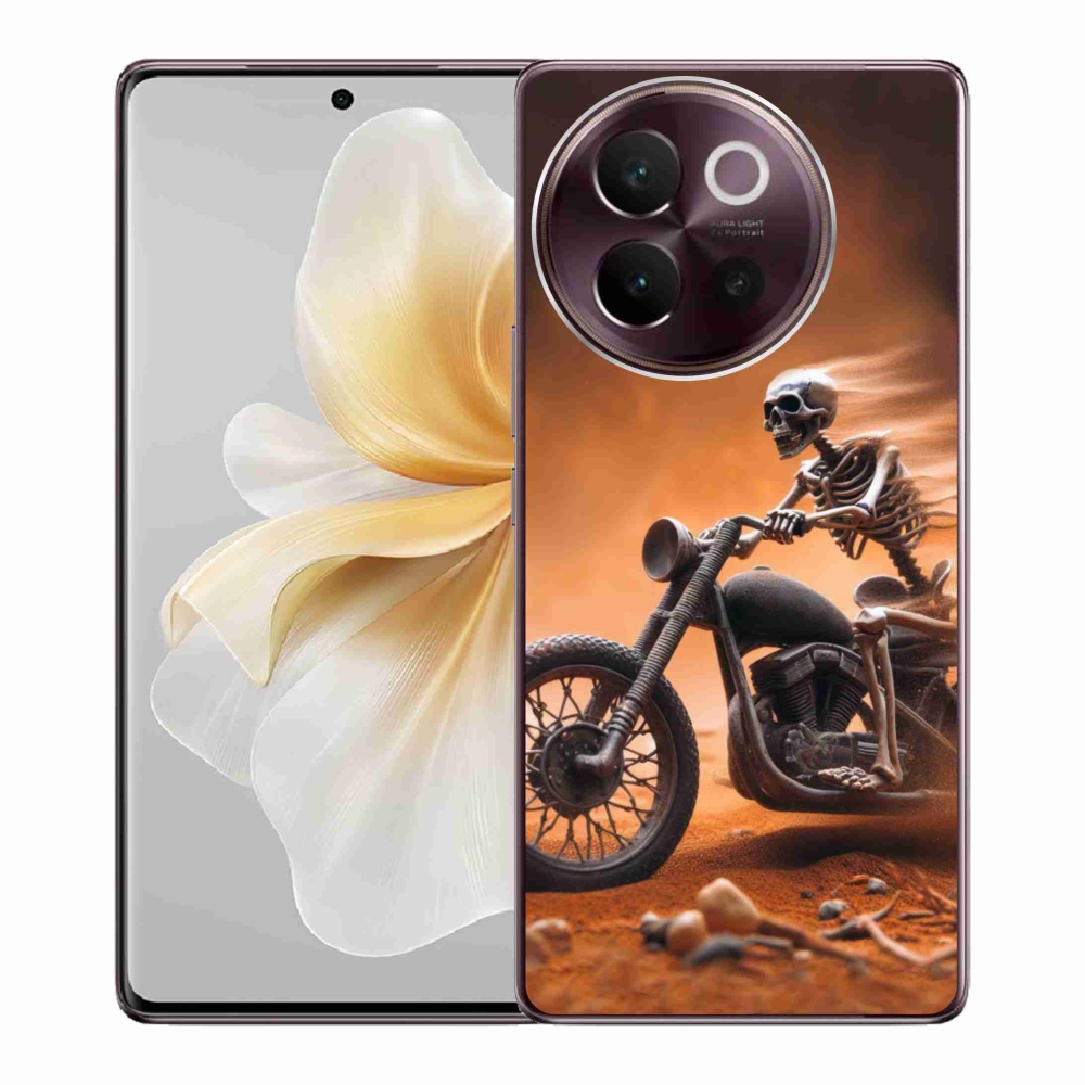Gelový kryt mmCase na Vivo V40 Lite 5G - kostra na motorce