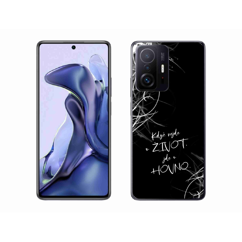 Gelový kryt mmCase na Xiaomi 11T - vtipný text 16 černé pozadí