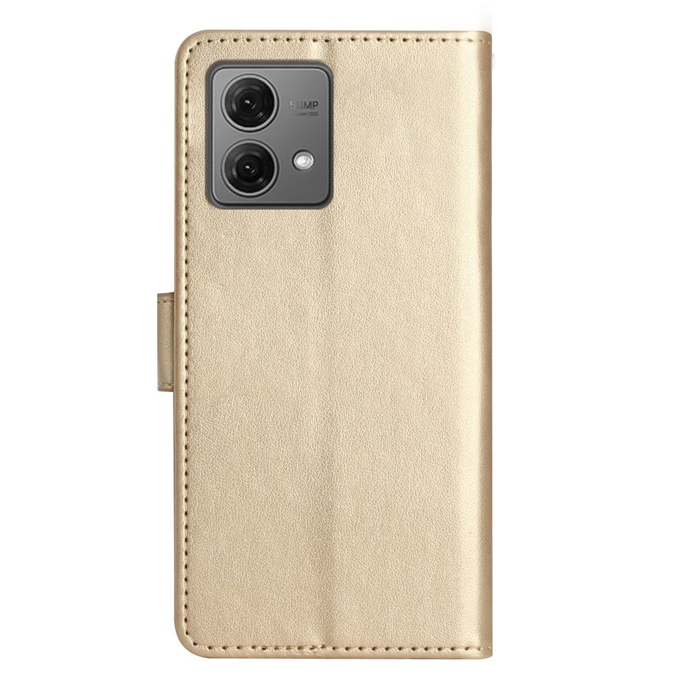 Flowers knížkové pouzdro na Motorola Moto G85 5G - zlaté