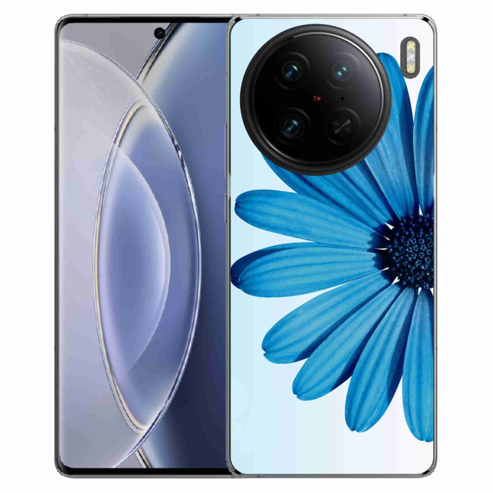 Gelový obal mmCase na Vivo X90 Pro - modrá kopretina