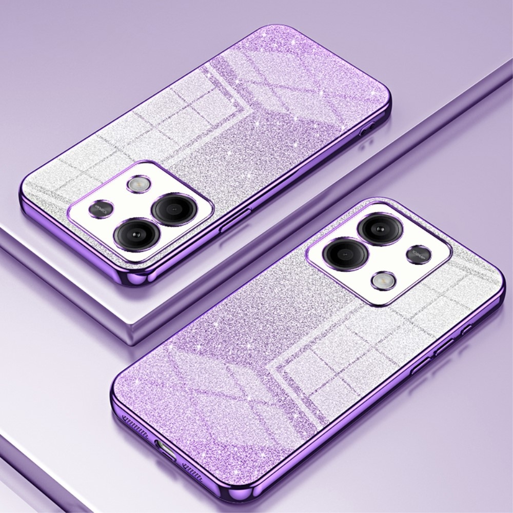 Cut gelový třpytivý obal na Xiaomi Redmi Note 13 5G - fialový