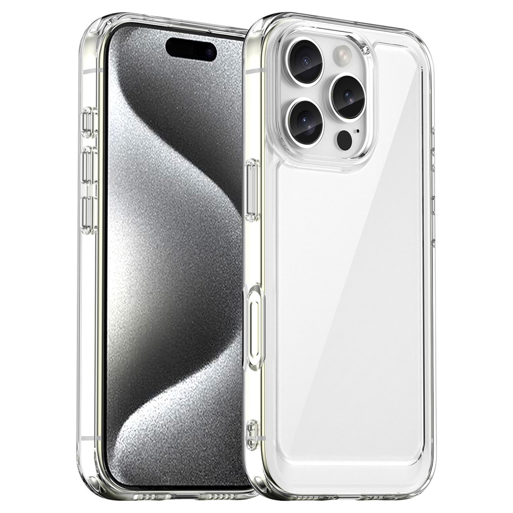 Gelový obal s pevnými zády na iPhone 16 Pro - průhledný
