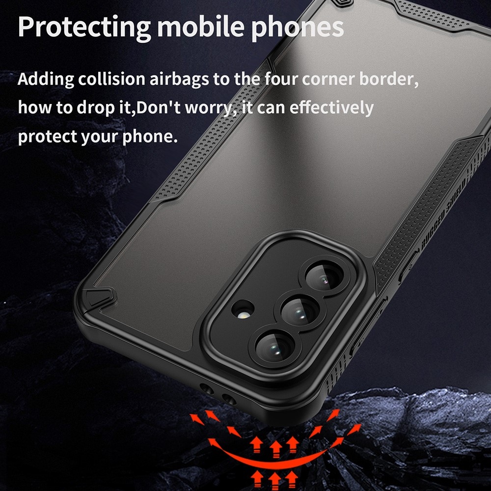 Frosted odolný kryt na Samsung Galaxy A56 5G - černý
