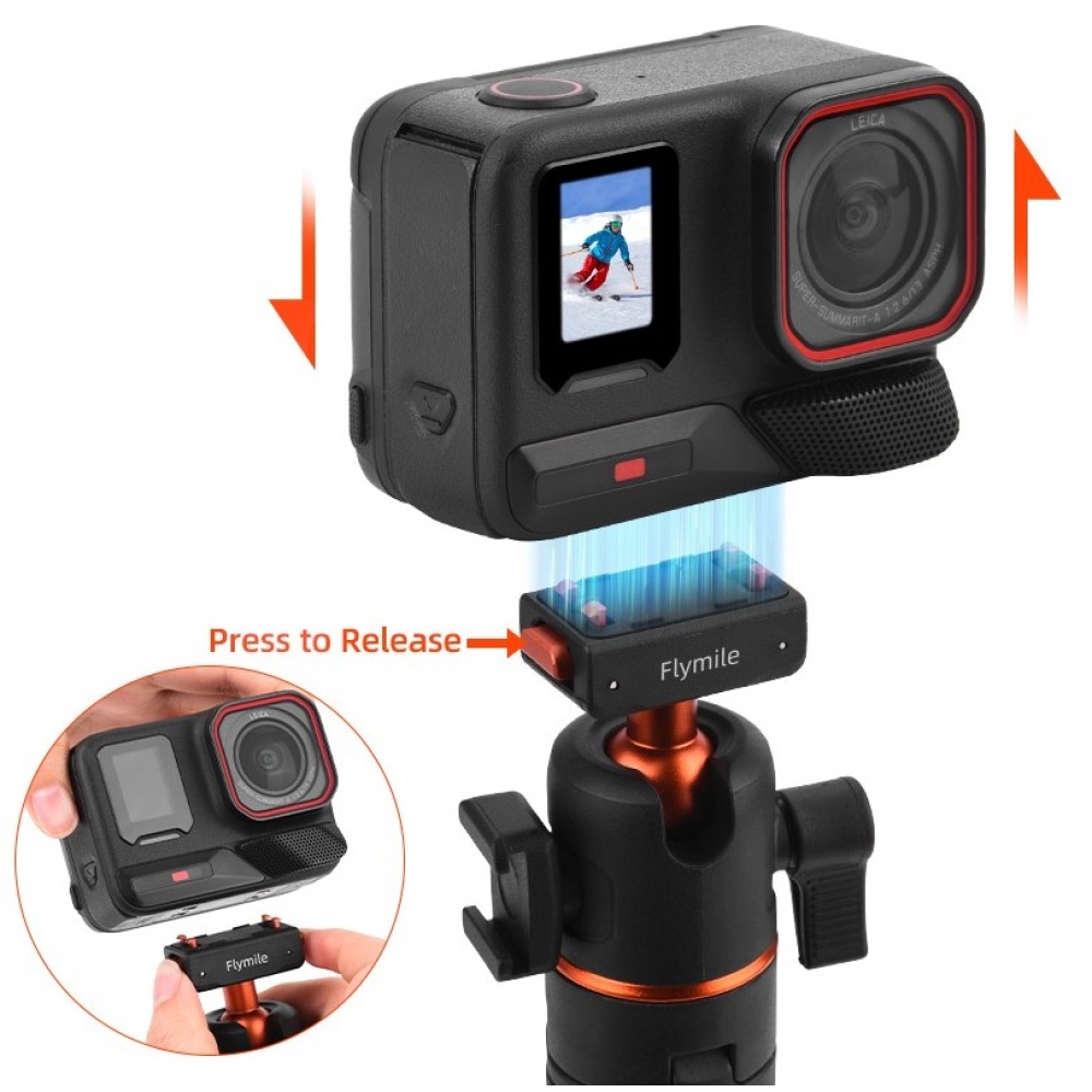 FLYMILE magnetická selfie tyč se stativem pro Insta360 Ace Pro, X5 a X3