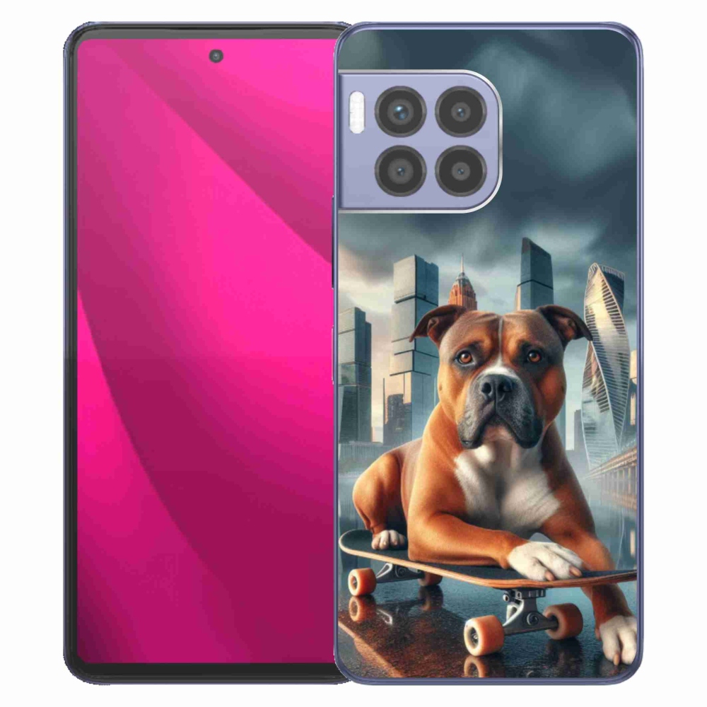 Gelový kryt mmCase na T-Mobile T Phone 2 Pro - pes na skateboardu