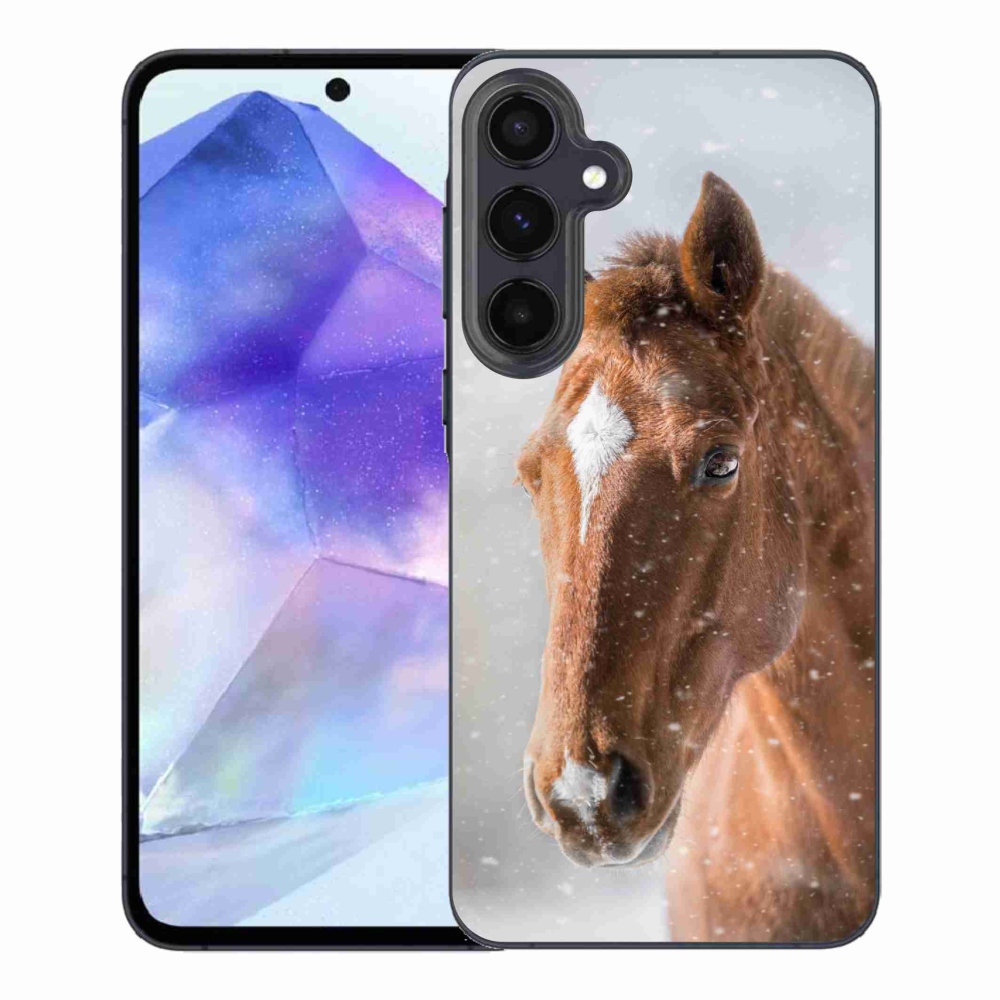 Gelový kryt mmCase na Samsung Galaxy A55 5G - hnědý kůň 2