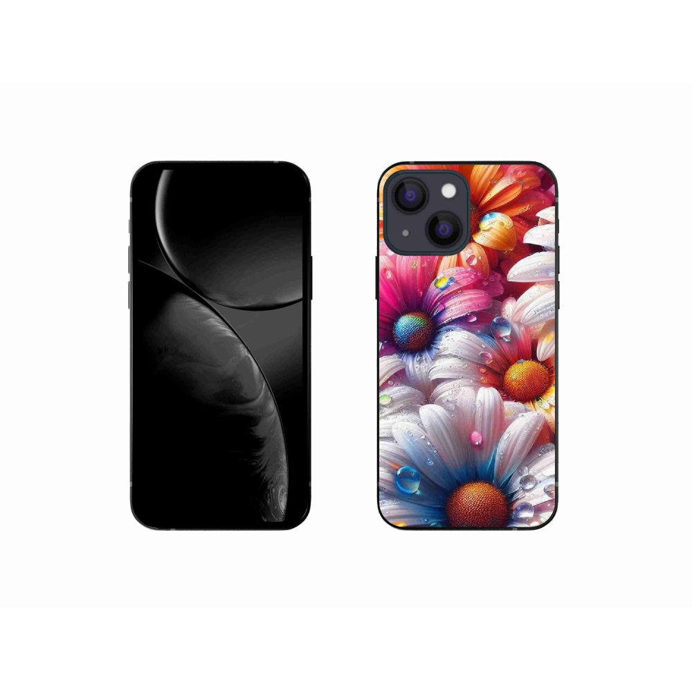 Gelový kryt mmCase na iPhone 13 mini 5.4 - barevné kopretiny