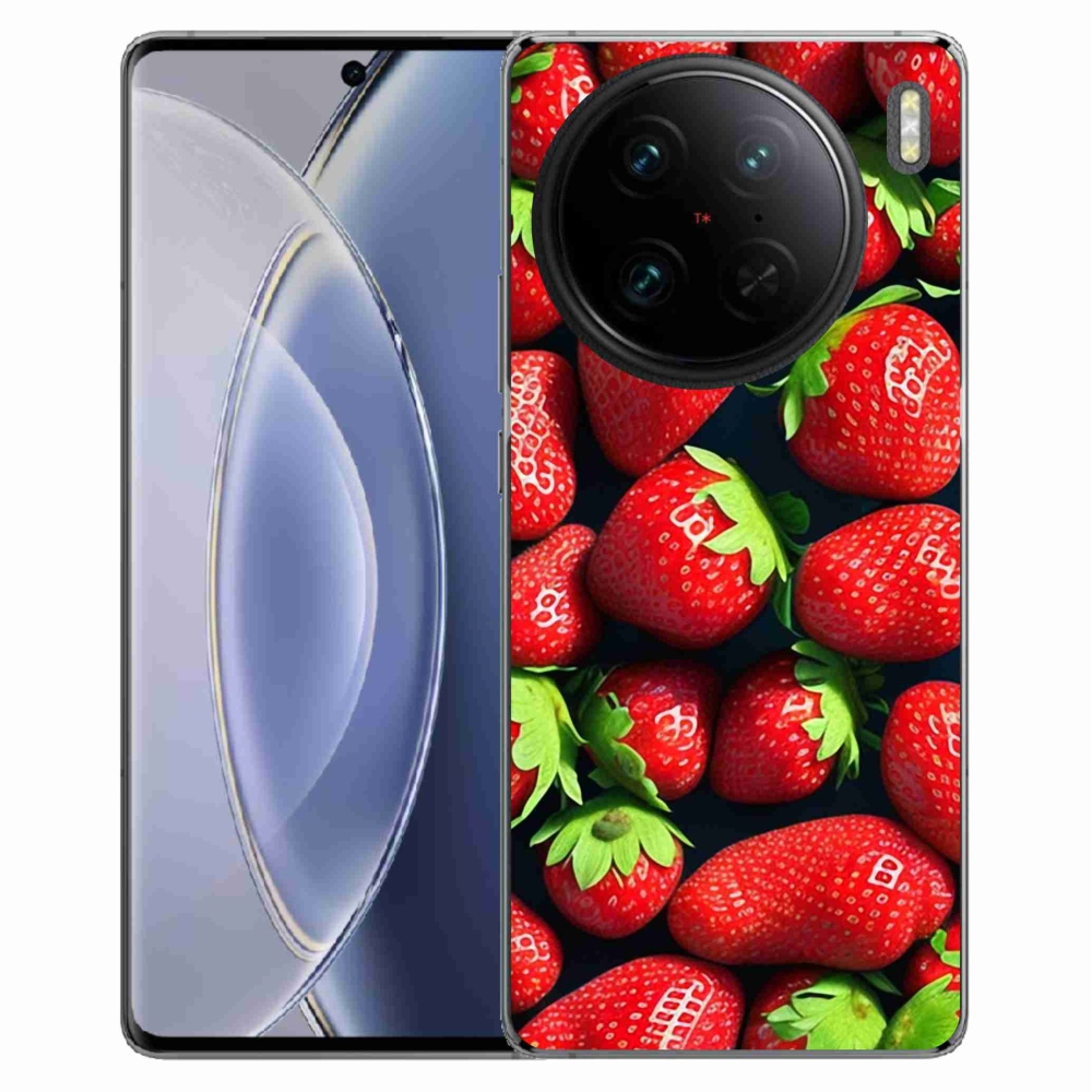 Gelový kryt mmCase na Vivo X90 Pro - jahody