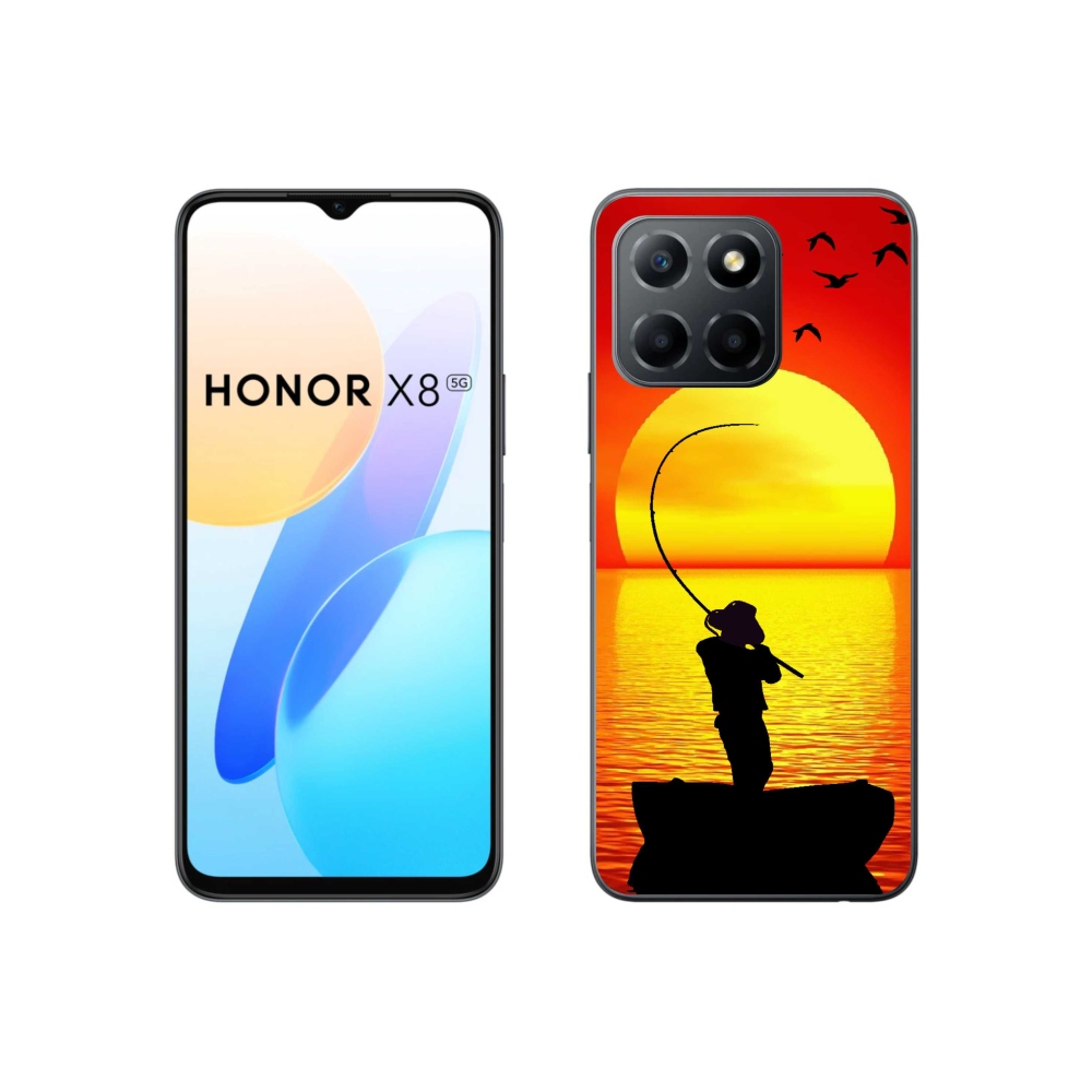 Gelový kryt mmCase na Honor X8 5G/70 Lite 5G - rybaření