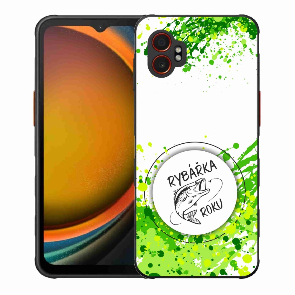 Gelový kryt mmCase na Samsung Galaxy Xcover 7 Pro - rybářka roku bílé pozadí