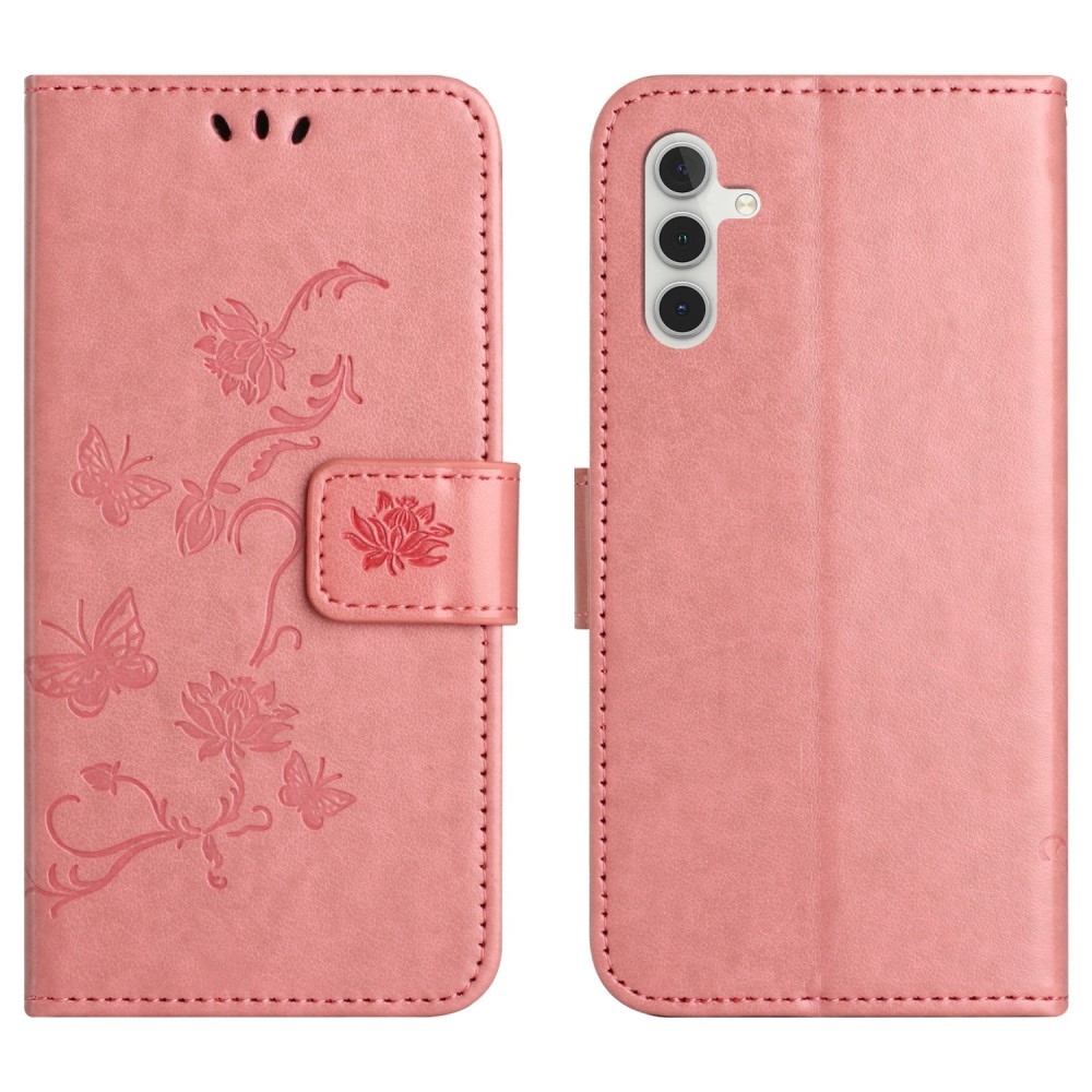 Flower knížkové pouzdro na Samsung Galaxy A26 5G - růžové
