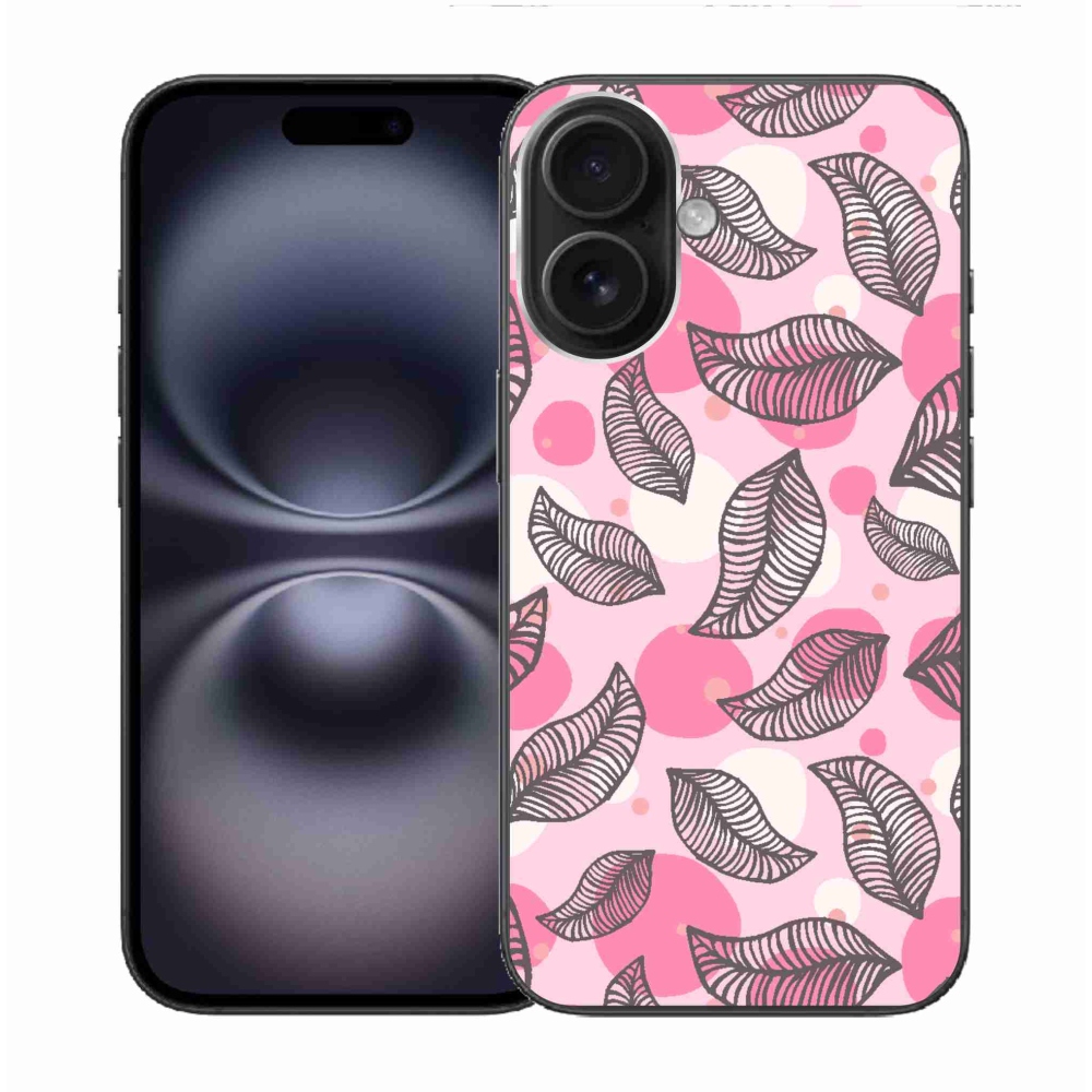 Gelový kryt mmCase na iPhone 16 - kreslené padající listy