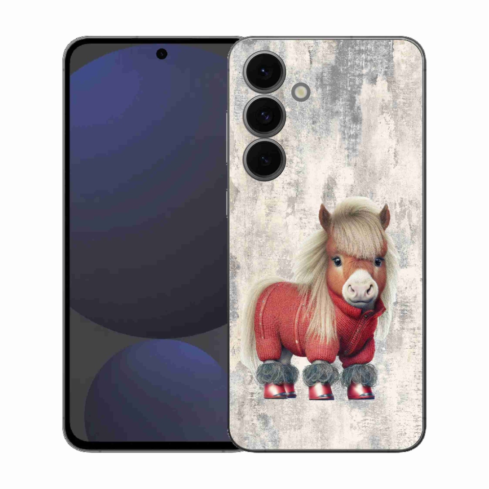 Gelový kryt mmCase na Samsung Galaxy S25 FE - poník ve svetru