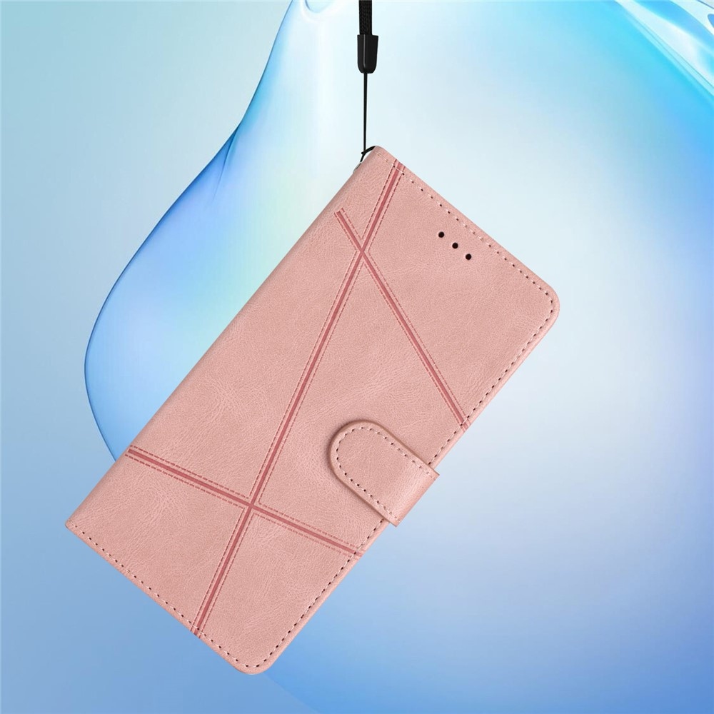 Line knížkové pouzdro na Samsung Galaxy S25 FE - růžovozlaté