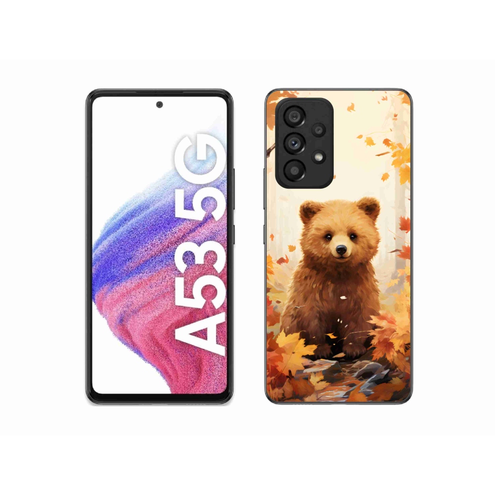 Gelový kryt mmCase na Samsung Galaxy A53 5G - medvěd v lese
