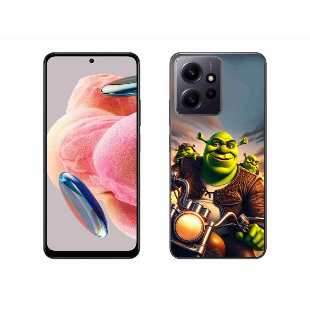 Gelový kryt mmCase na Xiaomi Redmi Note 12 4G - shrek na motorce