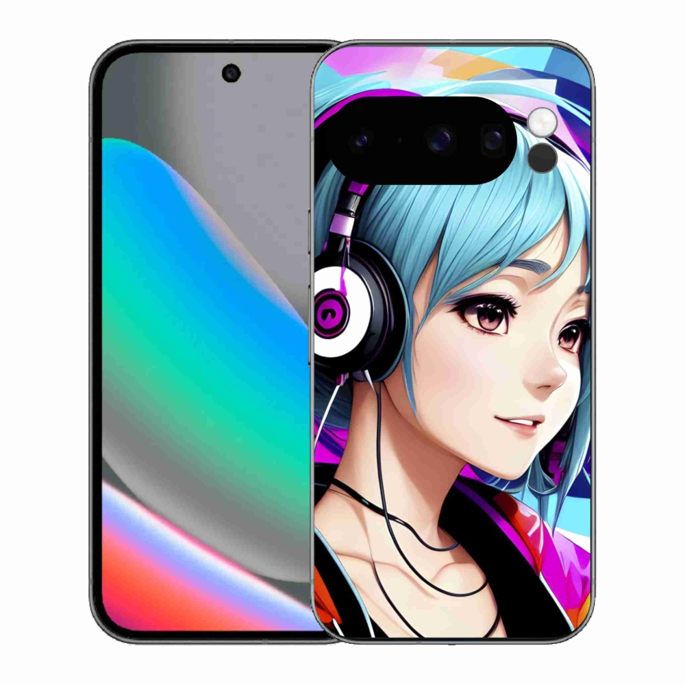 Gelový kryt mmCase na Google Pixel 10 Pro - dívka se sluchátky