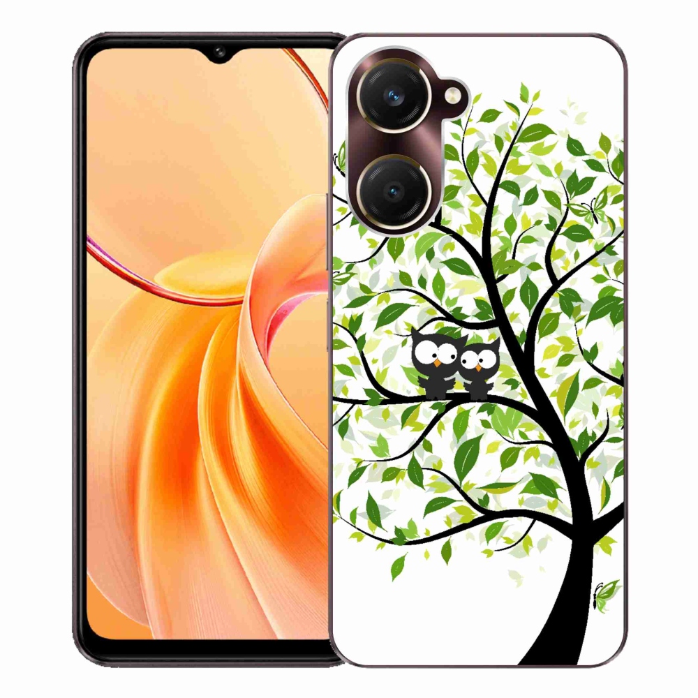 Gelový kryt mmCase na Vivo Y28s 5G - sovičky na stromě