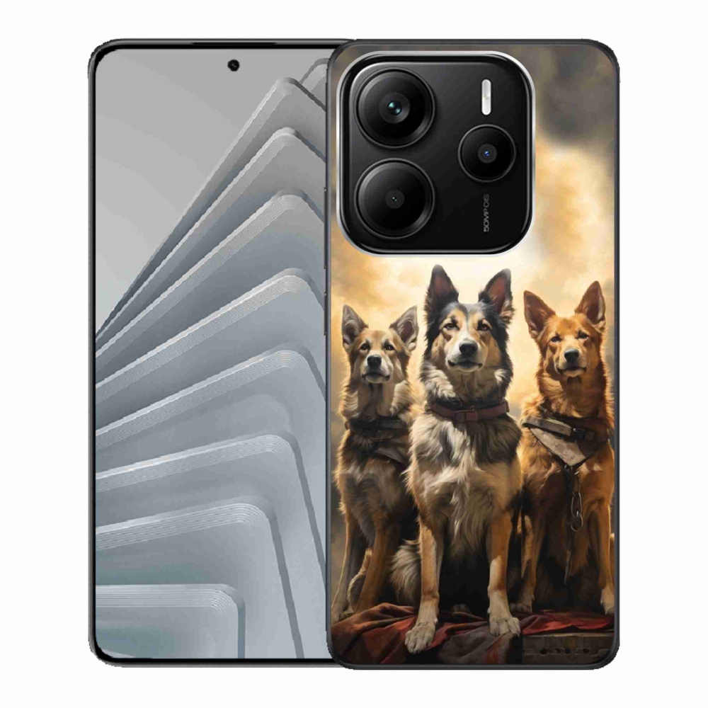 Gelový kryt mmCase na Xiaomi Redmi Note 14 5G - tři psi