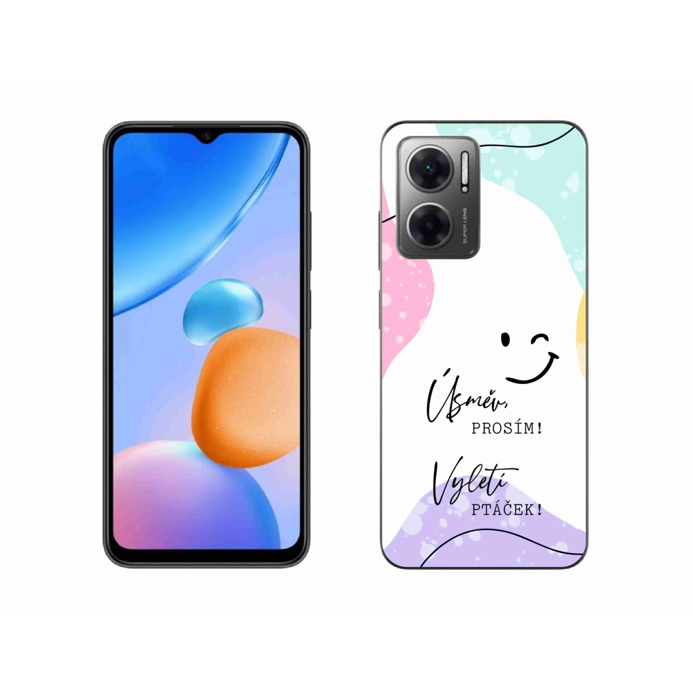 Gelový kryt mmCase na Xiaomi Redmi 10 5G - vtipný text 4 bílé pozadí