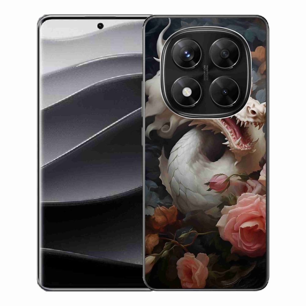 Gelový kryt mmCase na Xiaomi Redmi Note 14 Pro 5G/Poco X7 5G - bílý drak
