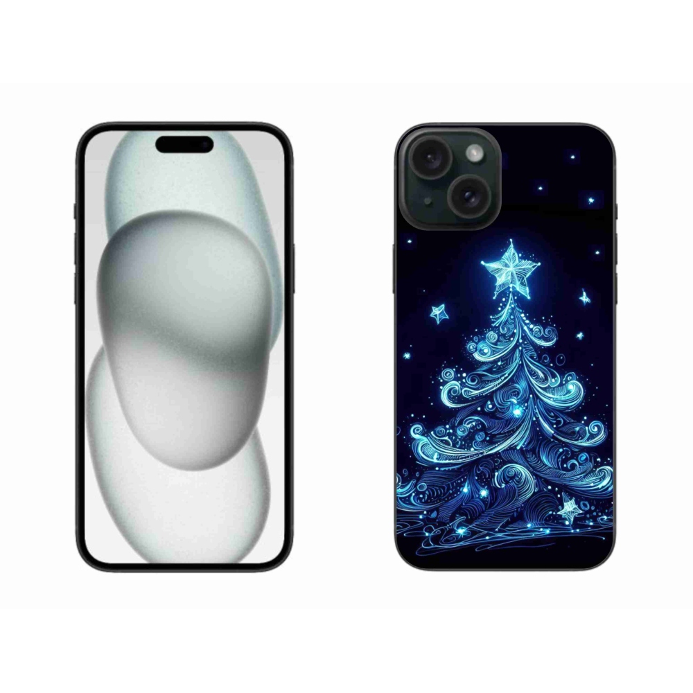 Gelový kryt mmCase na iPhone 15 Plus - neonový vánoční stromek 4