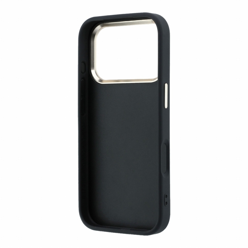 Guess PU 4G Strass Metal Logo Zadní Kryt pro iPhone 18 Pro Black