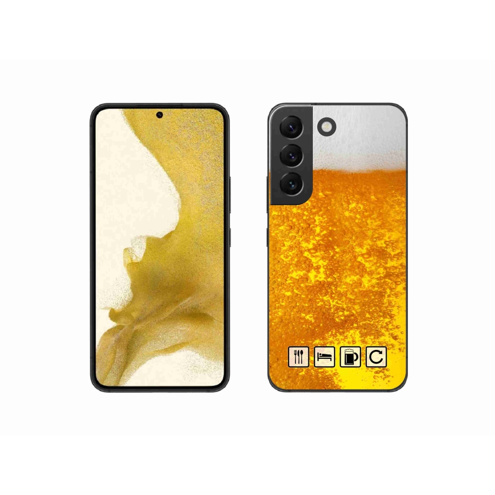 Gelový kryt mmCase na Samsung Galaxy S22 5G - pivní motiv 3