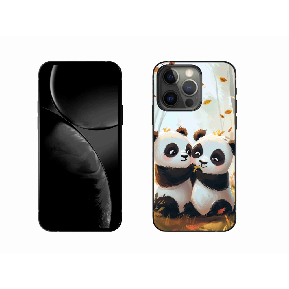 Gelový kryt mmCase na iPhone 13 Pro - pandy