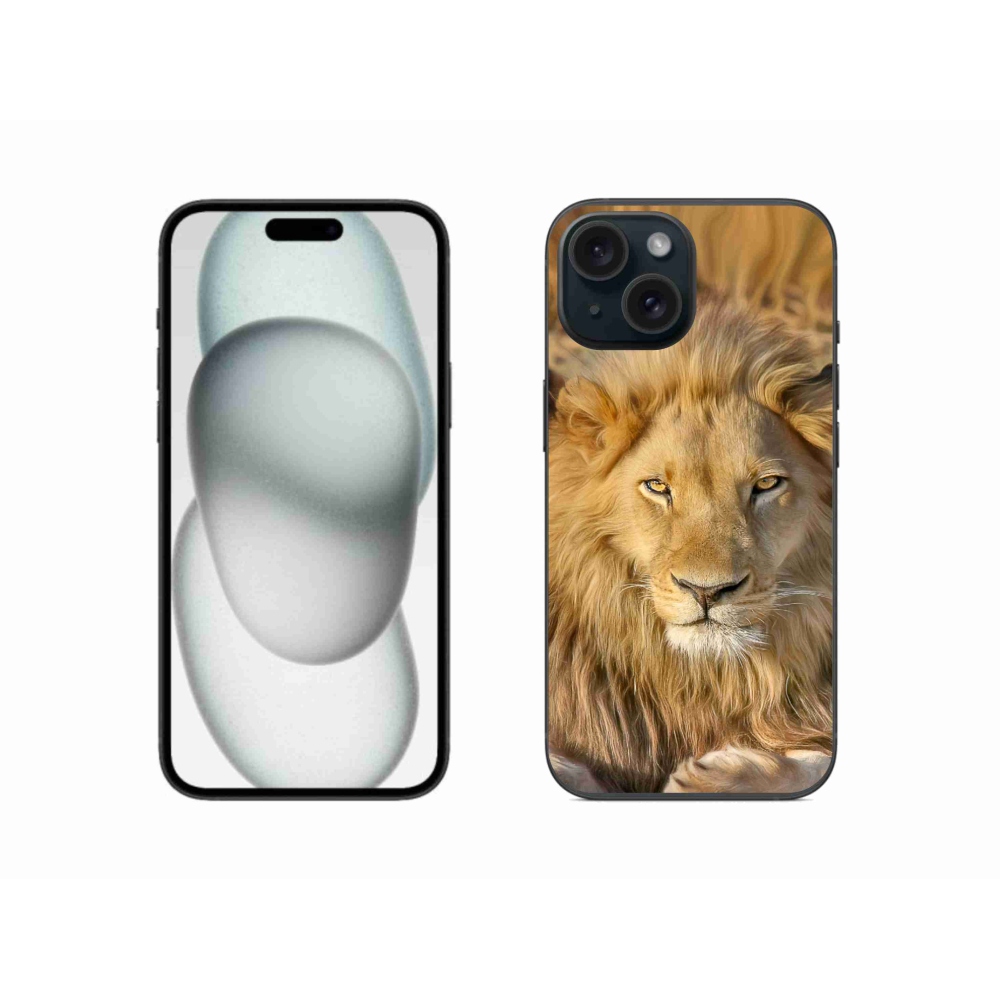 Gelový kryt mmCase na iPhone 15 - lev 2