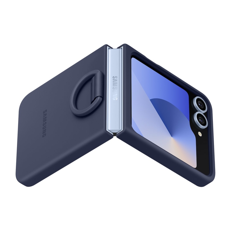 EF-PF741TNE Samsung Silikonový Kryt s Kroužkem pro Galaxy Z Flip 6 Navy