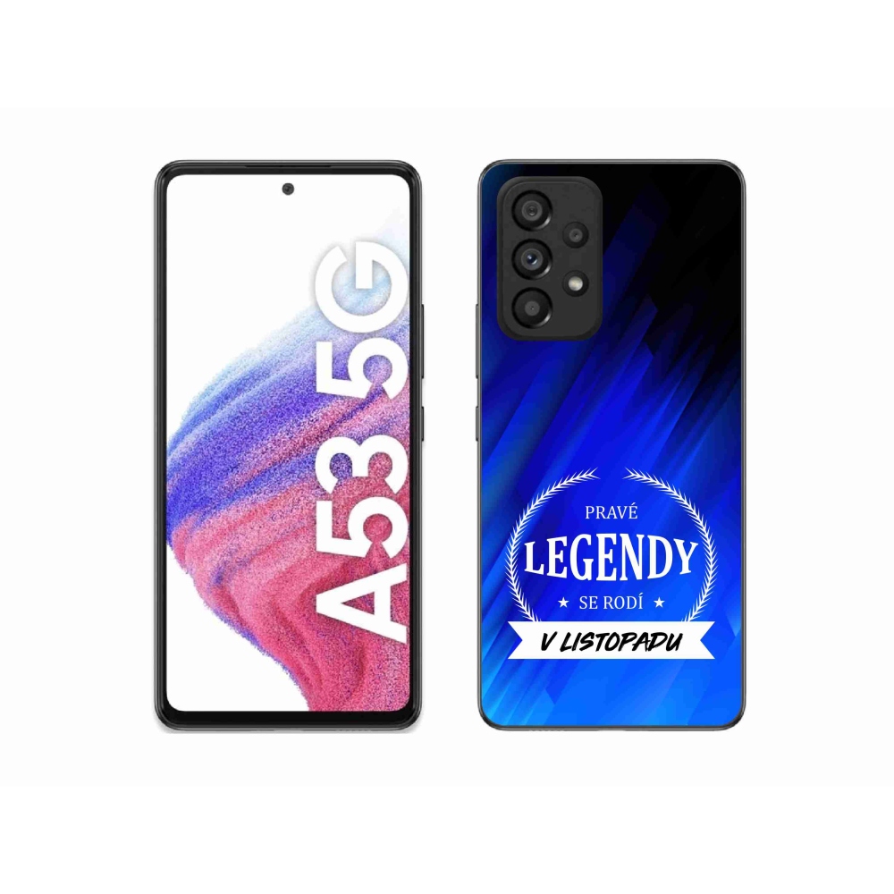 Gelový kryt mmCase na Samsung Galaxy A53 5G - legendy v listopadu modré pozadí