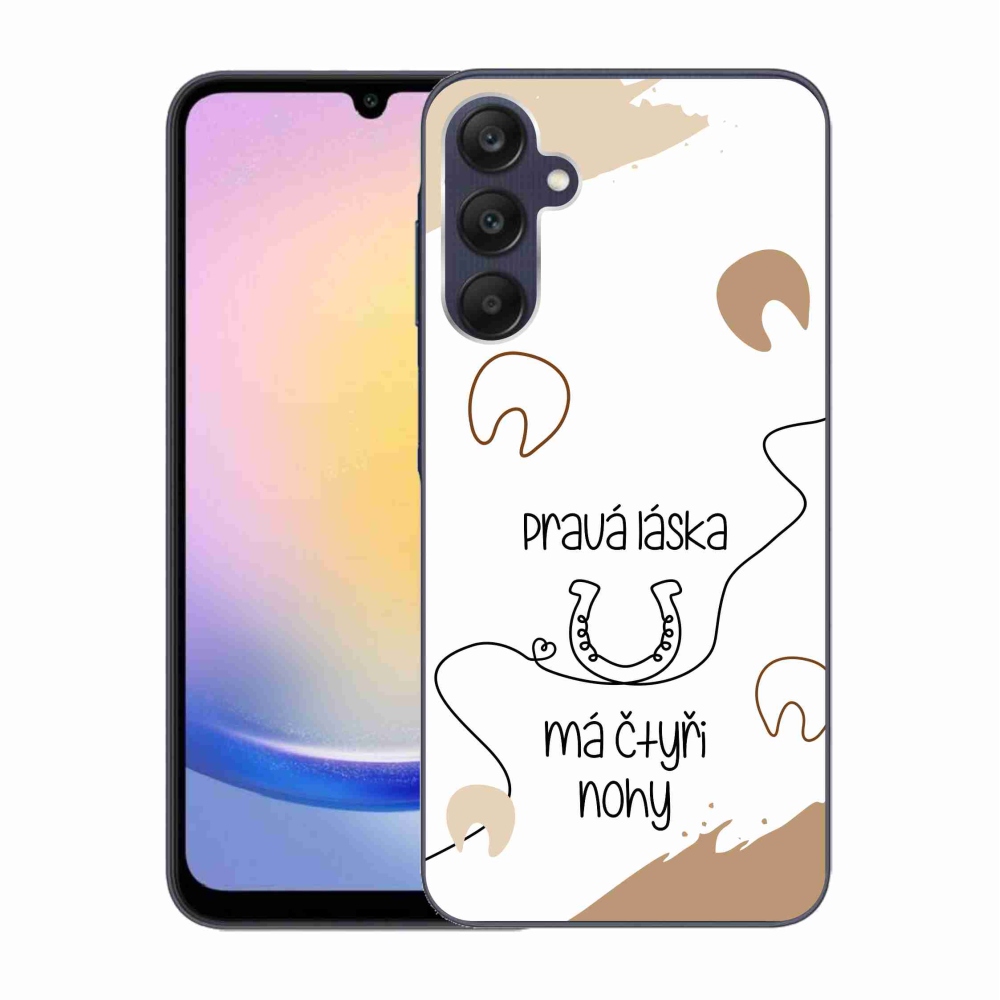 Gelový kryt mmCase na Samsung Galaxy A25 5G - koňský motiv bílé pozadí