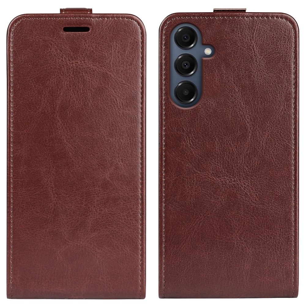 Vertical knížkové pouzdro na Samsung Galaxy A17 5G - hnědé