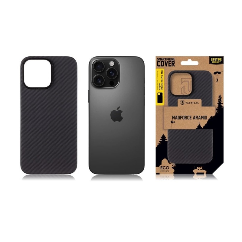 Tactical MagForce Aramid Kryt pro Apple iPhone 16 Pro Max Black