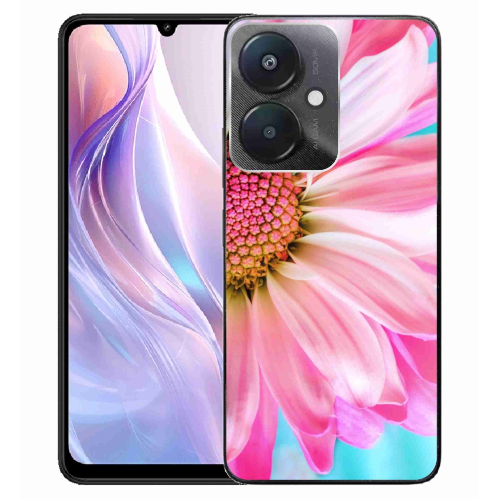 Gelový kryt mmCase na Xiaomi Redmi 13C 5G - růžová květina