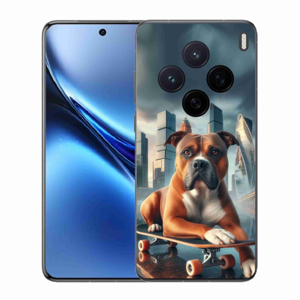Gelový kryt mmCase na Vivo X200 5G - pes na skateboardu