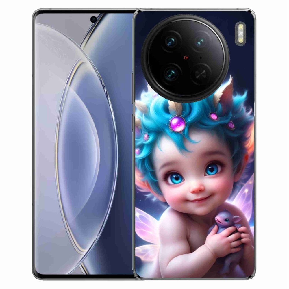 Gelový kryt mmCase na Vivo X90 Pro - dítě s motýlími křídly